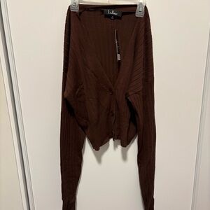 Lulu's Chocolate Brown Ribbed Cardigan
